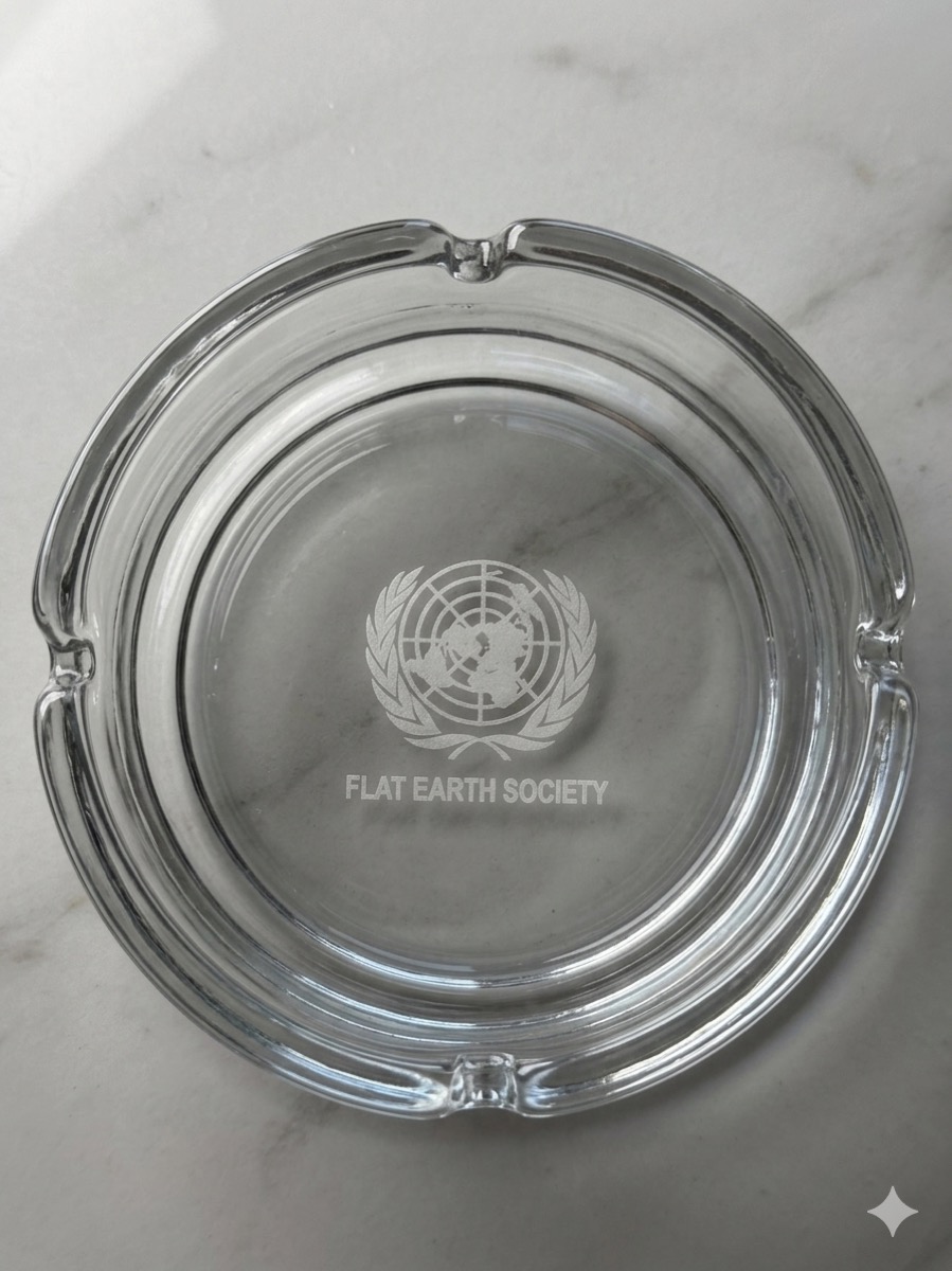 Flat Earth Society Ashtray